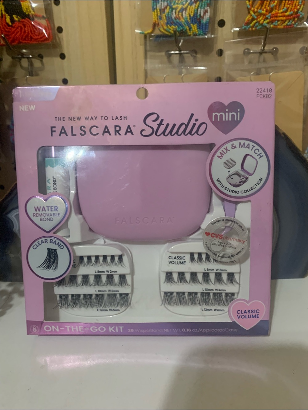 Kiss Falscara Studio Mini On-The-Go Lash Kit in Pink